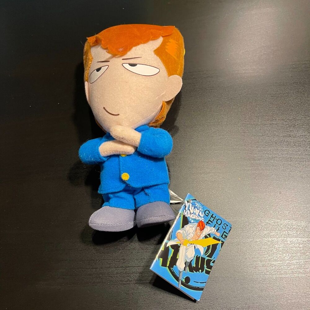 Vintage NWT Yu Yu Hakusho Kazuma Kuwabara Plush Toy 2004